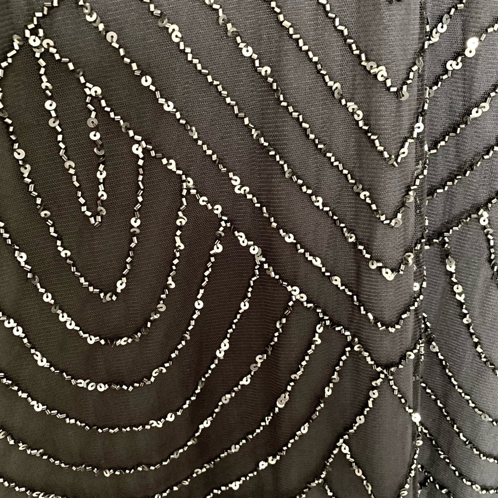 Art Deco Beaded Blouson Dress with Halter Neckline - Picture 6 of 8